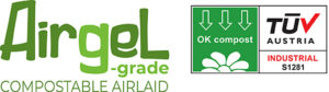 25x46,0621 Airgel G-Grade Compostable Airlaid and TÜV Austria OK compost INDUSTRIAL marks