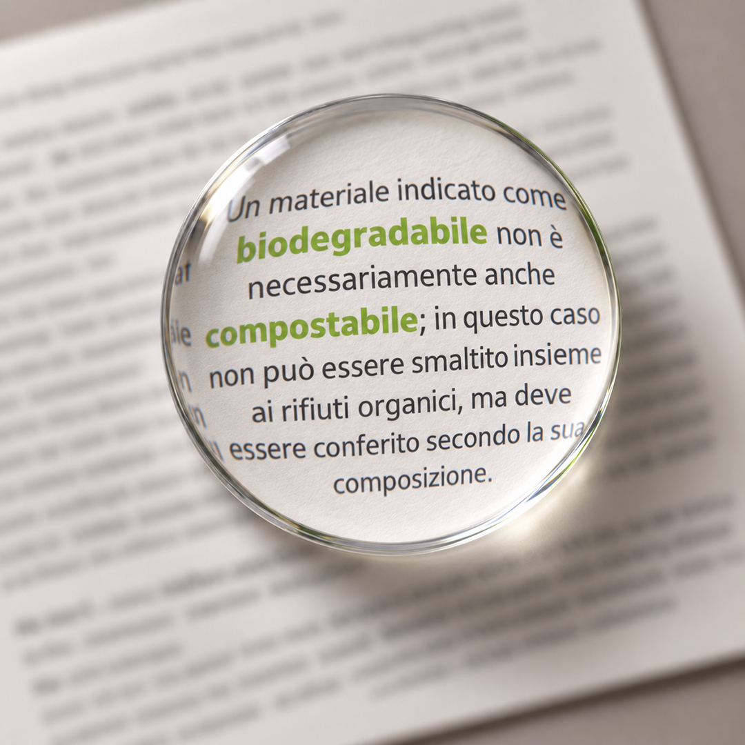 Differenza tra materiale biodegradabile e compostabile
