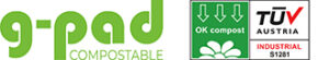 G-Pad Compostable and TÜV Austria Marks – Magic SpA G-Pad Compostable and TÜV Austria OK compost INDUSTRIAL marks