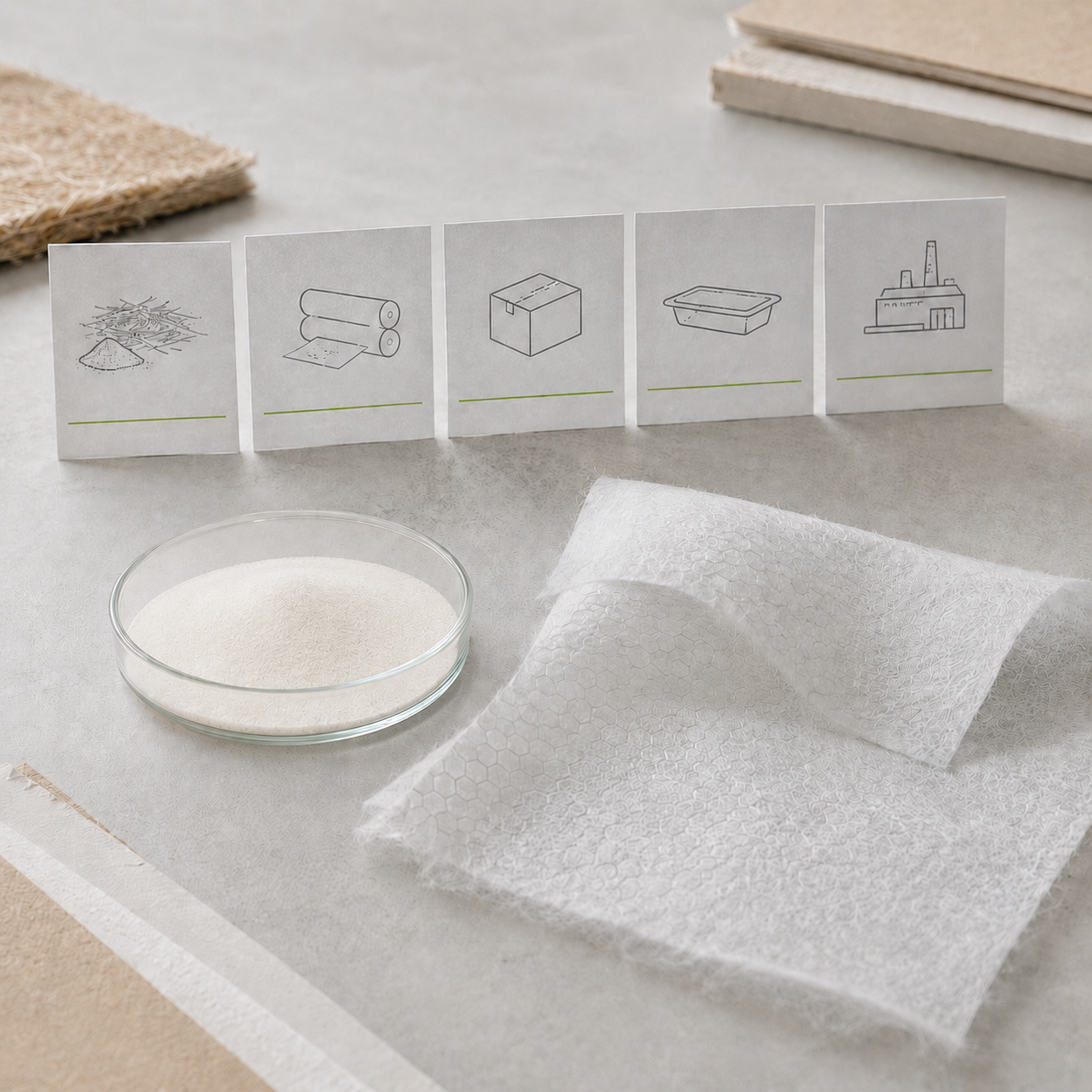 Life cycle assessment of materials and packaging across different production stages